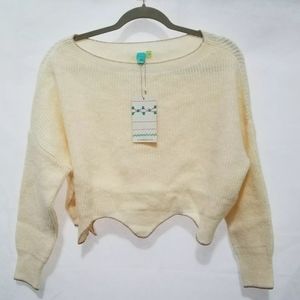 Anthropologie Farm Rio Cropped Knit Sweater XS
